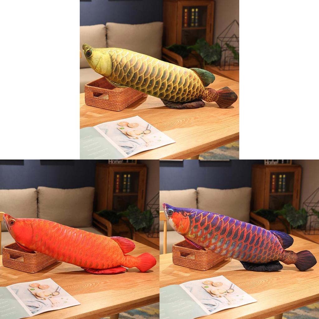 Cuscino Peluche Pesce Con Imbottitura in Cotone 3D Morbido Decorazione Acquario Per Bambini e Ragazzi