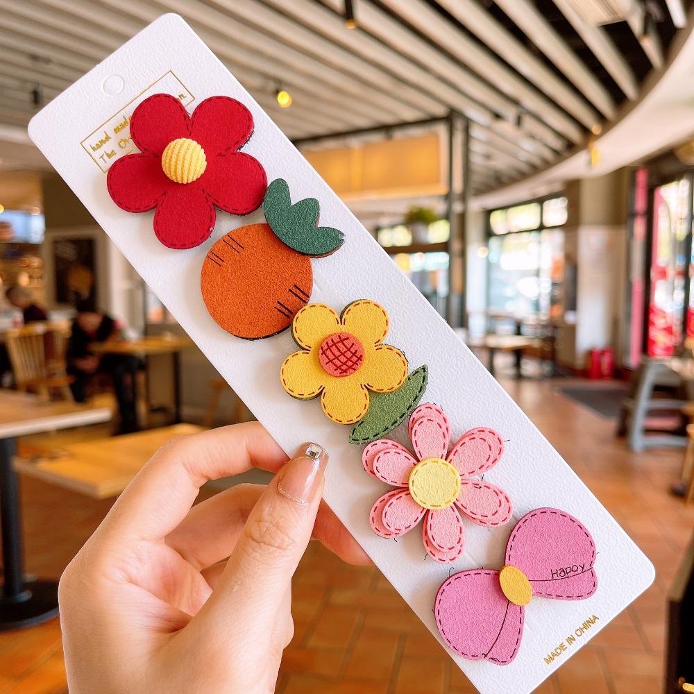 

5pcs/set Broken Hair Magic Stickers Cartoon Headwear Cute Bangs Barrettes Girl 3