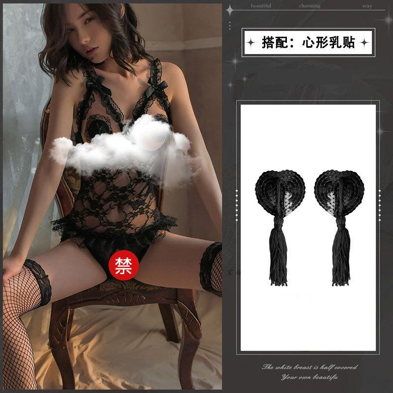 Sex underwear sexy lace temptation hollow one-piece women's uniform passion free open uniform suit