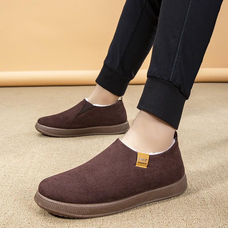 Neue Winter Herren Baumwollschuhe mit Samt warm mittel rutschfest Schneestiefel Herren