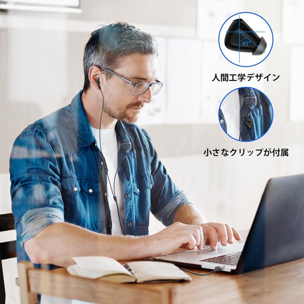 USB-Kabelgebundene Kopfhörer für mit für Web-Fernbedienung und Kompatibel mit mit Speicher-PC/Laptop, Mikrofon, 2,3 m Länge, In-Ear-Typ, Telearbeit,