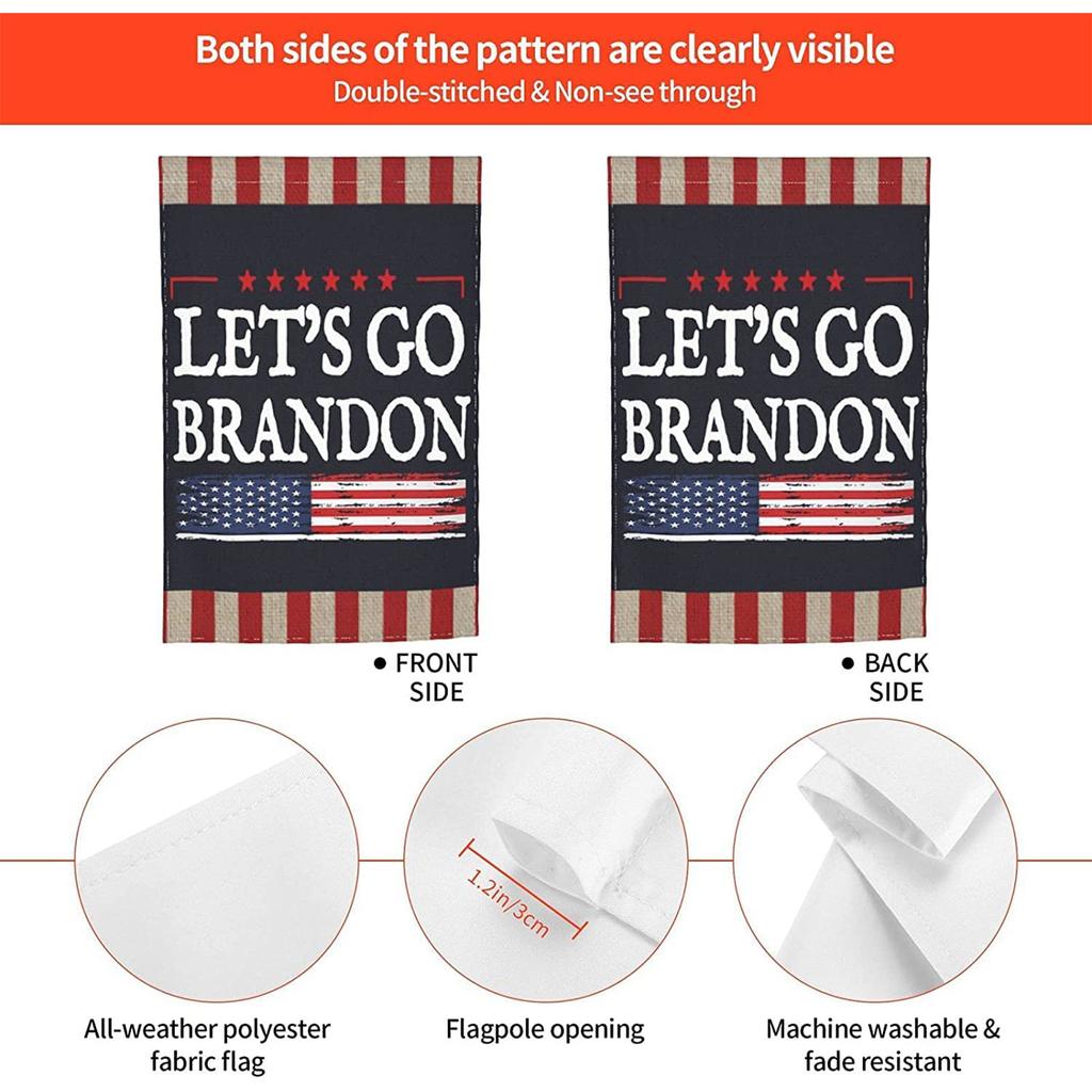 LET'S  BRANDON Flag 45*30cm Outdoor Banner Interior Decoration
