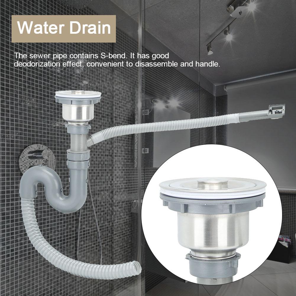 Nerezový Domácí Koupelnový Umyvadlový Jednoduchý Odtok Odtokový Sifon Nástroj pro Odtok Vody