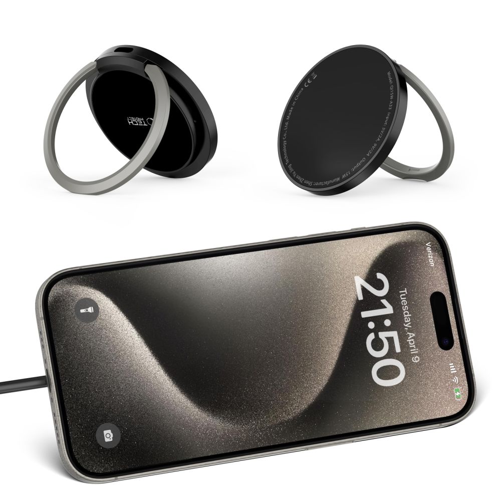 Tech-Protect Qi15W-A33 Magnetic Magsafe Wireless Charger Black