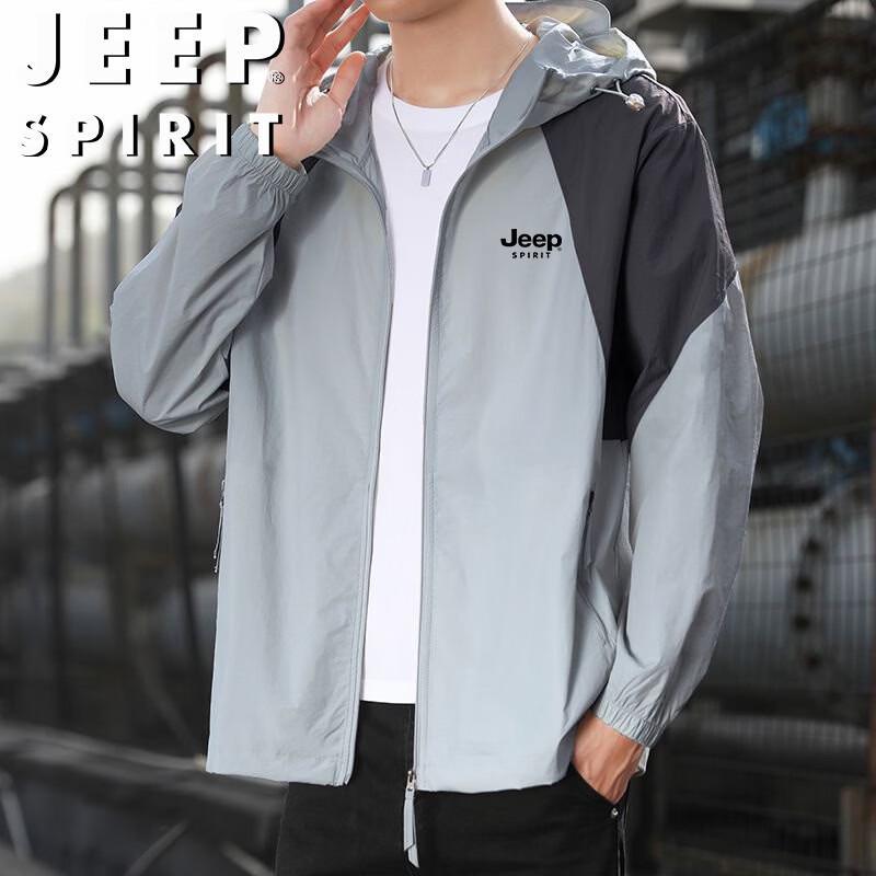 JEEP SPIRIT Men s Ice Silk Quick-Dry Sun Hoodie L