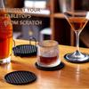 Coasters for Drinks 6 Pack Drink Coaster with Holder Heat Resistant Silicone Cup Mat Tabletop Protection Non-Slip Coasters JT572
