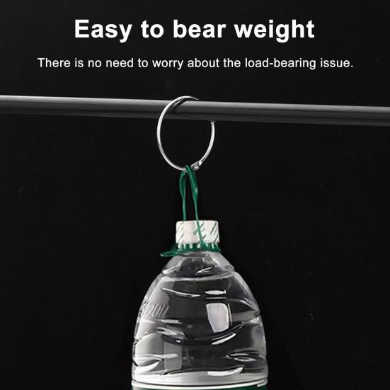 10Pcs Metal Shower Curtain Rings O Shape Shower Curtain Hooks Rings Anti-rust Curtain Hooks for Bathroom Shower Curtain Liner Room Dividers