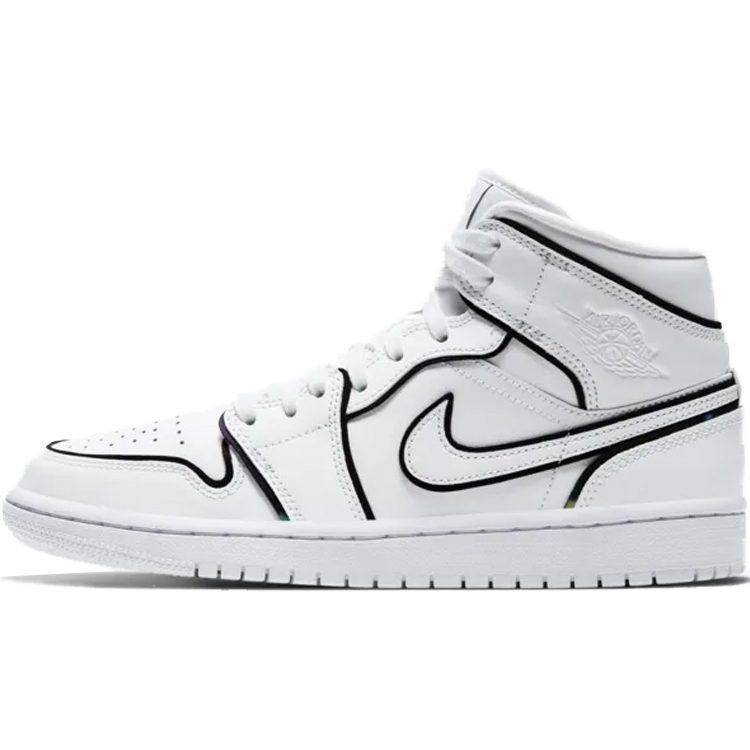 Jordan 1 Mid Iridescent Reflective White