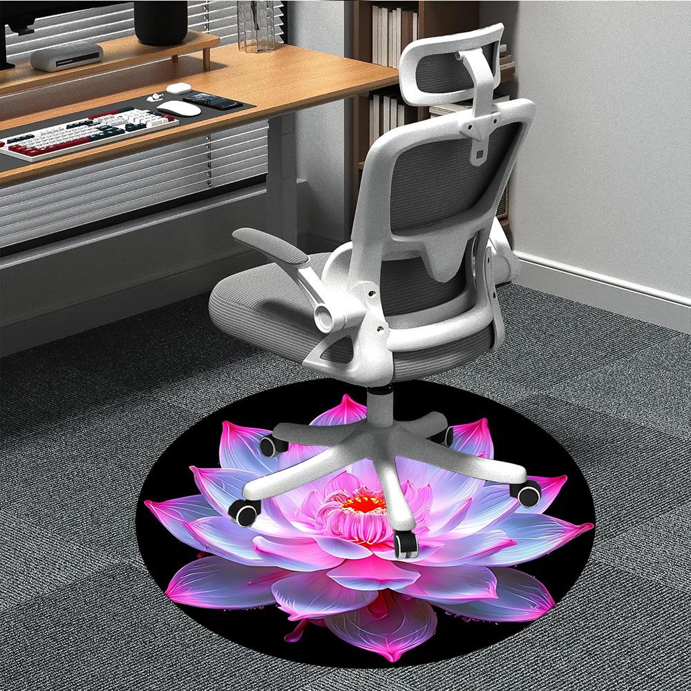 

1pc Lotus Flower Chair Carpet for Office, Soft Flannel Throw Mat, Perfect for Office,Holiday Party Decoration Choice yy251113100 80cm by 80cm