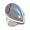 Natural Labradorite Gemstone Handmade 925 Solid Silver Jewelry Ring Size 10 S3I45