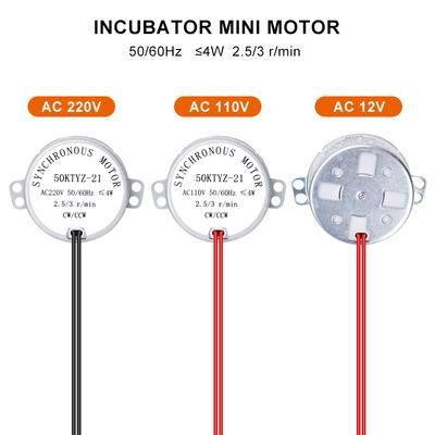 1 Pcs Egg Turning Motor Incubator Automatic Egg Turning Motor Synchronous Motor 220v/110v/12v Incubator