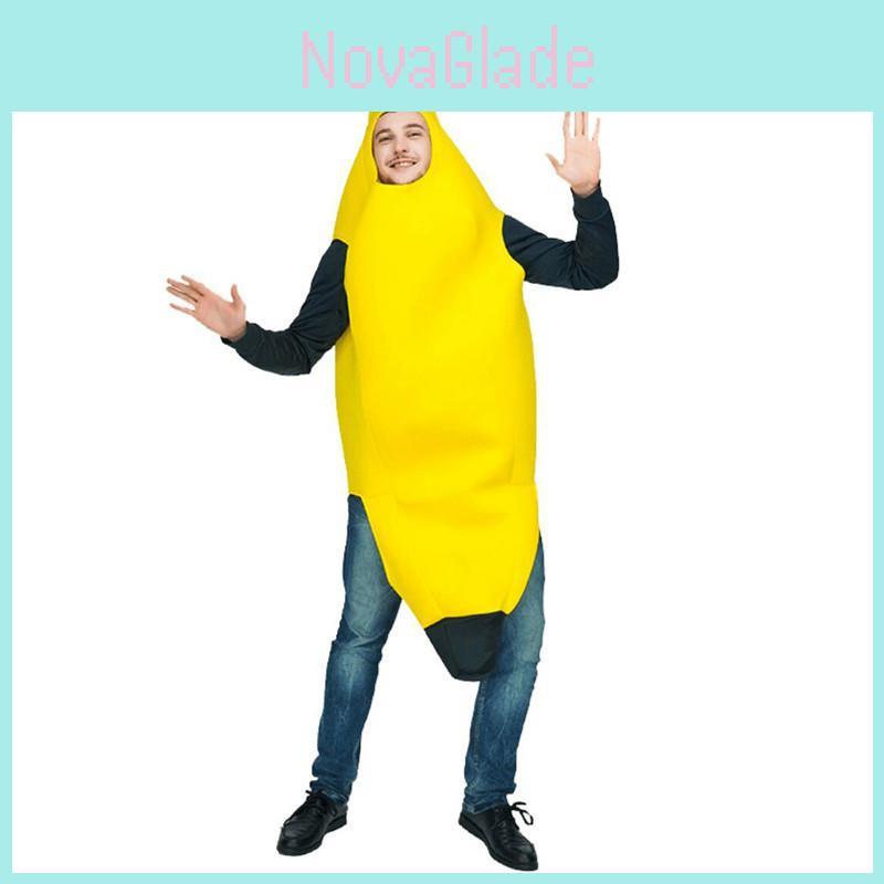 Quirky Banana Costume For Adults Fun Cartoon Performance Outfit For Halloween Festivities