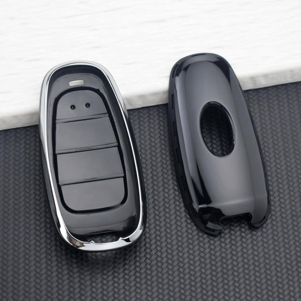 4 Buttons Premium Soft Tpu Smart Key Fob Cover With Keychain For Hyundai Tucson Santa Fe Nx4 Nexo Solaris Prime Atos -