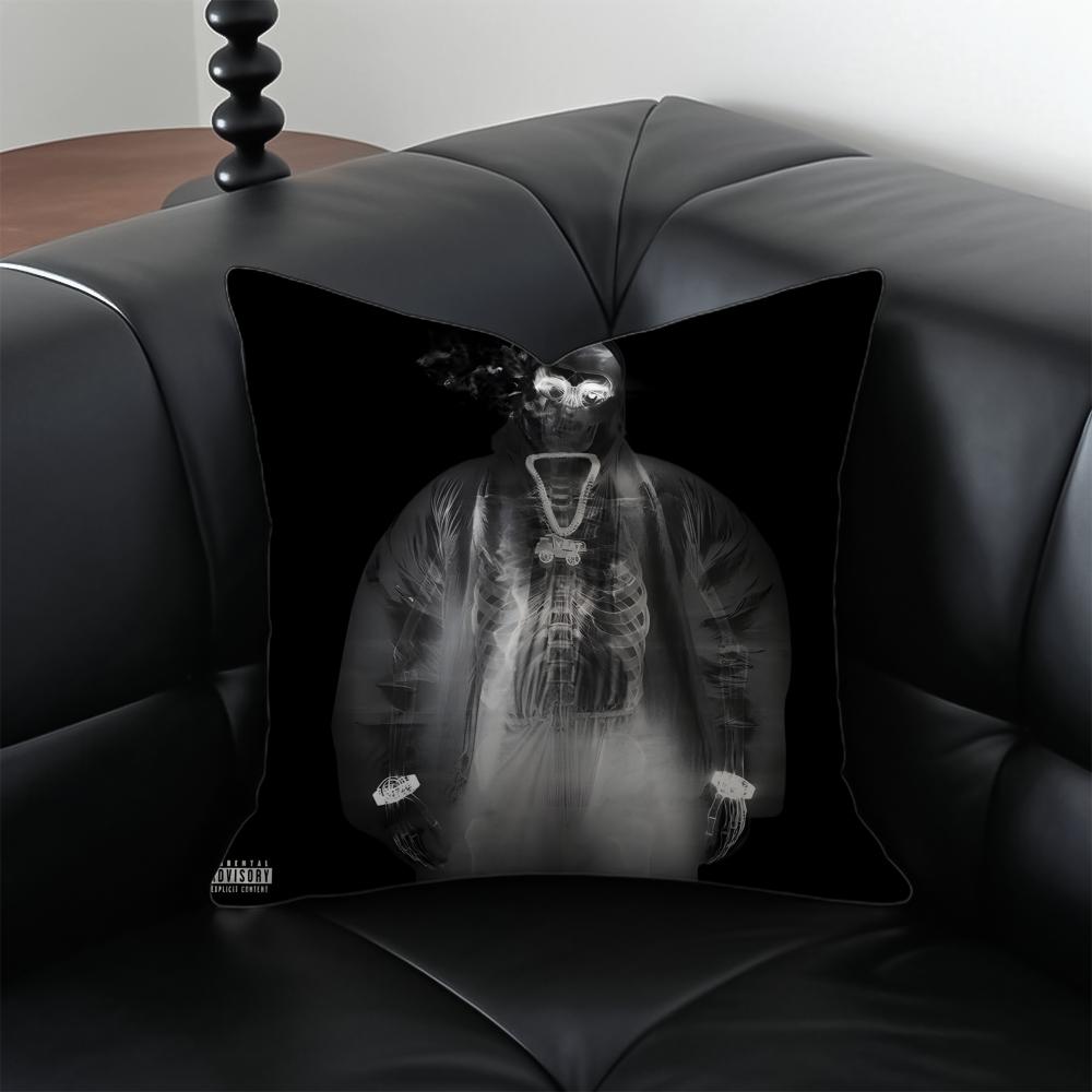 HOT YYeat New Album Cushion Cover Pillow Case Antidustmite Invisible Zipper Silky Plush Cushion