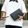 Plaid Pattern Envelope Bag, Men's Fashionable Handbag, Casual Phone Wrist Bag, Clutch Bag With Multi Slots For Cards