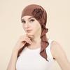 Solid Color Flower Airplane Cap with Long Tail – Middle East Headscarf Wrap