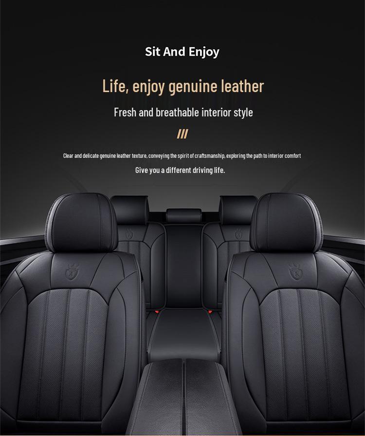 Universal Genuine Leather Seat Cover for Lynk & Co 06 - All-Season Car Pattern Design