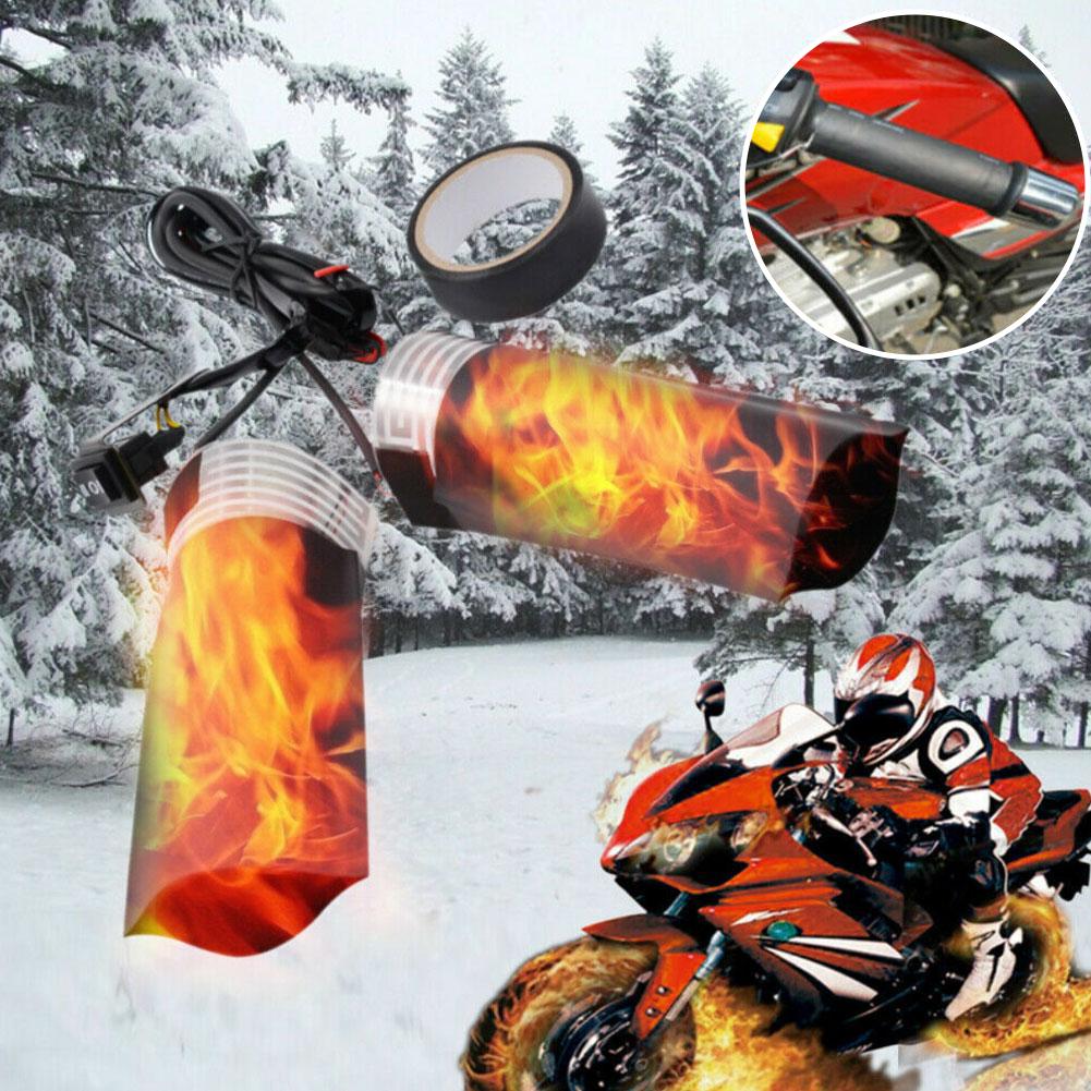 LMoDri Motorcycle Heated Hand Grips E-bike ATV Handlebar Heater Warmer Kit For Harley Suzuki Yamaha Honda 12V