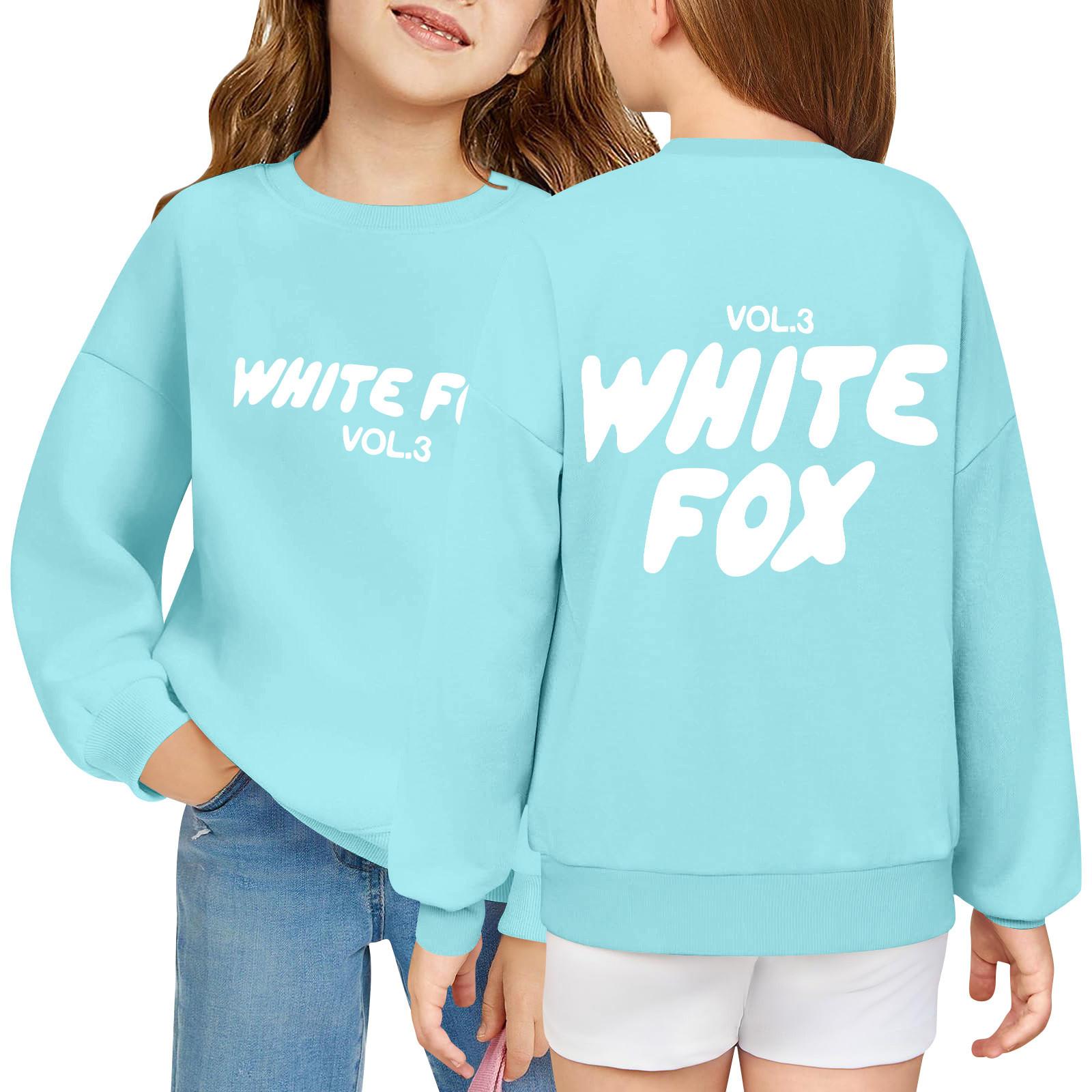 

Kids Long Sleeve Loose Pullover Letter Printed Round Neck Sweatshirt 110