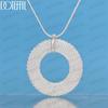 925 Sterling Silver Woven Circular Pendant, Wedding Necklace Fashionable Wedding Jewelry