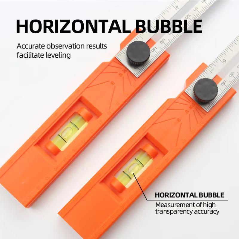 Foldable Multi-Angle Woodworking Lock Hole Positioning and Depth Marking Ruler