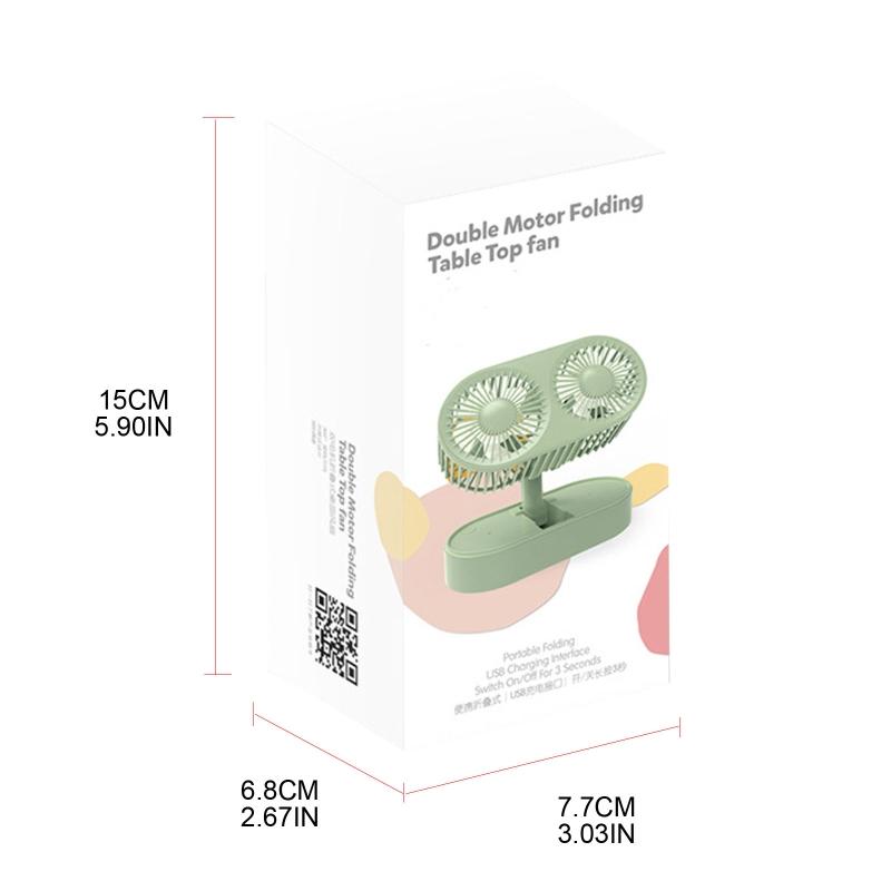 Small Desk Rechargeable Sturdy Table Fans with 3 Speeds for Bedroom Office