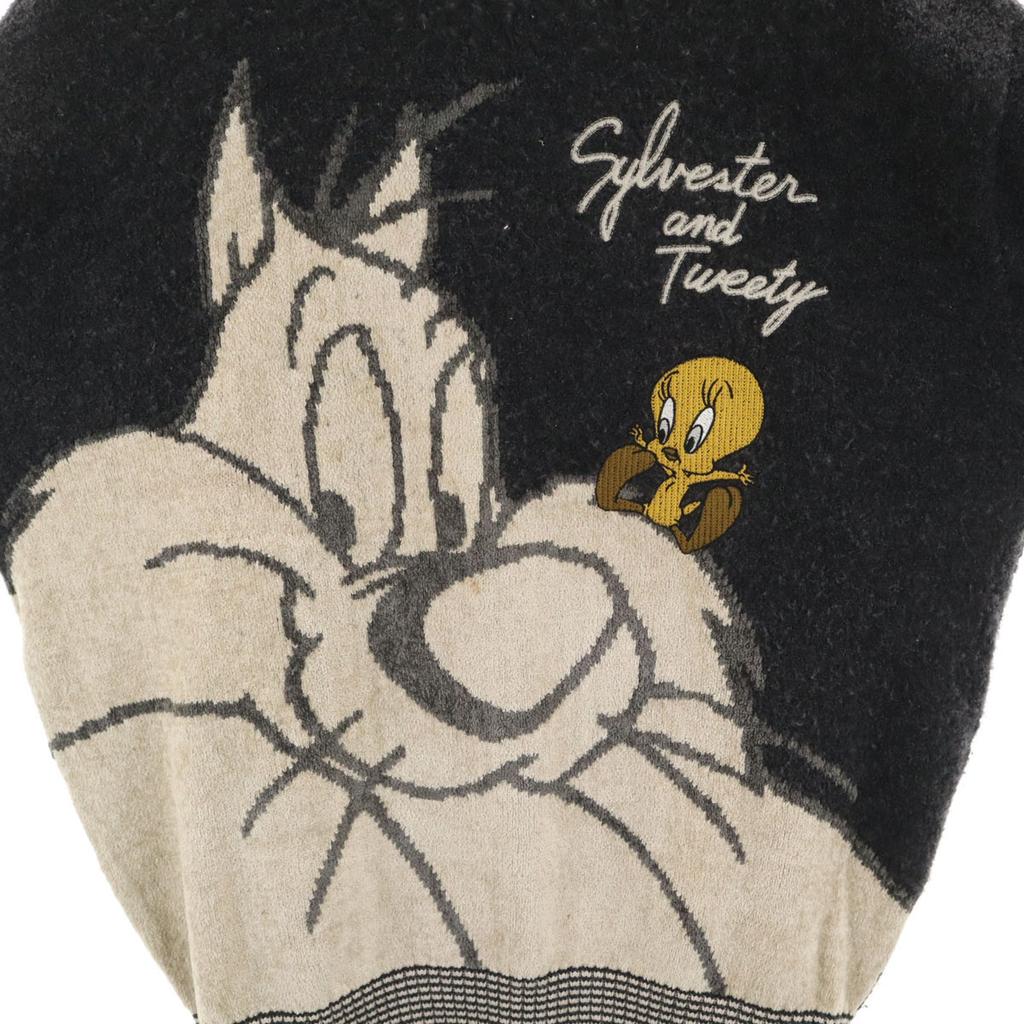 GREENCLUBS Made In Japan Wool Blend Warner Bros. Sylvester and Tweety Long Sleeve Sweater Men's Used