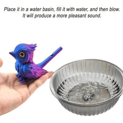 3D Printed Waterbird Whistle Mouth Muscle Training Decompression Tool with Realistic Bird Calls by Adding Water Creative Simulated Bird Musical