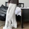 Streetwear Men Trousers Fashion Zipper Split Straight Men's Sports Cargo Pants