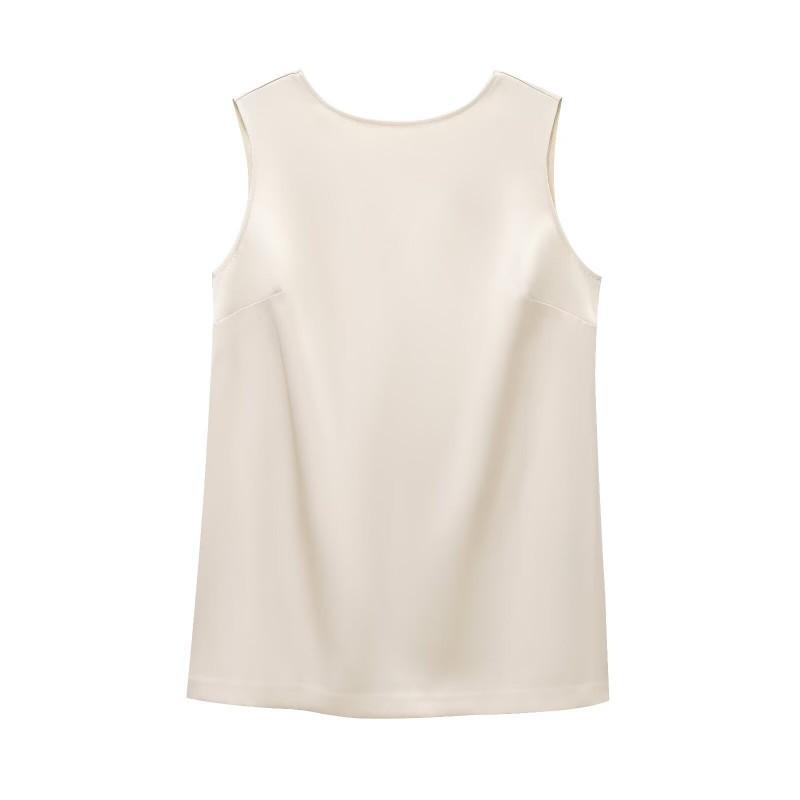 

European American Women s Clothing Summer Fashionable Backless Bow Sleeveless Short Dress XS покинуть белый