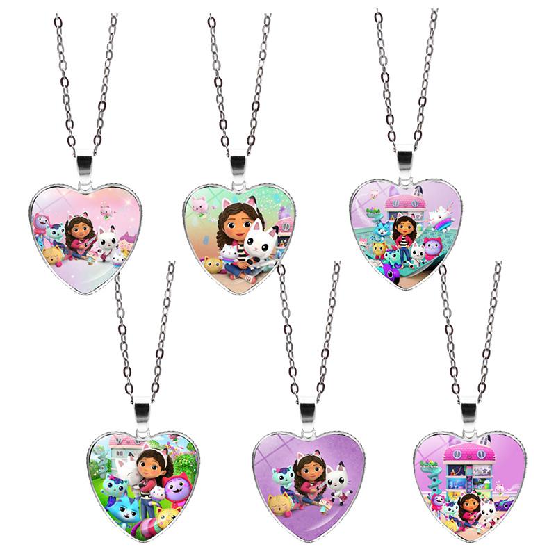 Cute Gabby Dollhouse Necklace Animation Girls Bracelets Choker Kids Present Cosplay Accessories Birthday Party Favor