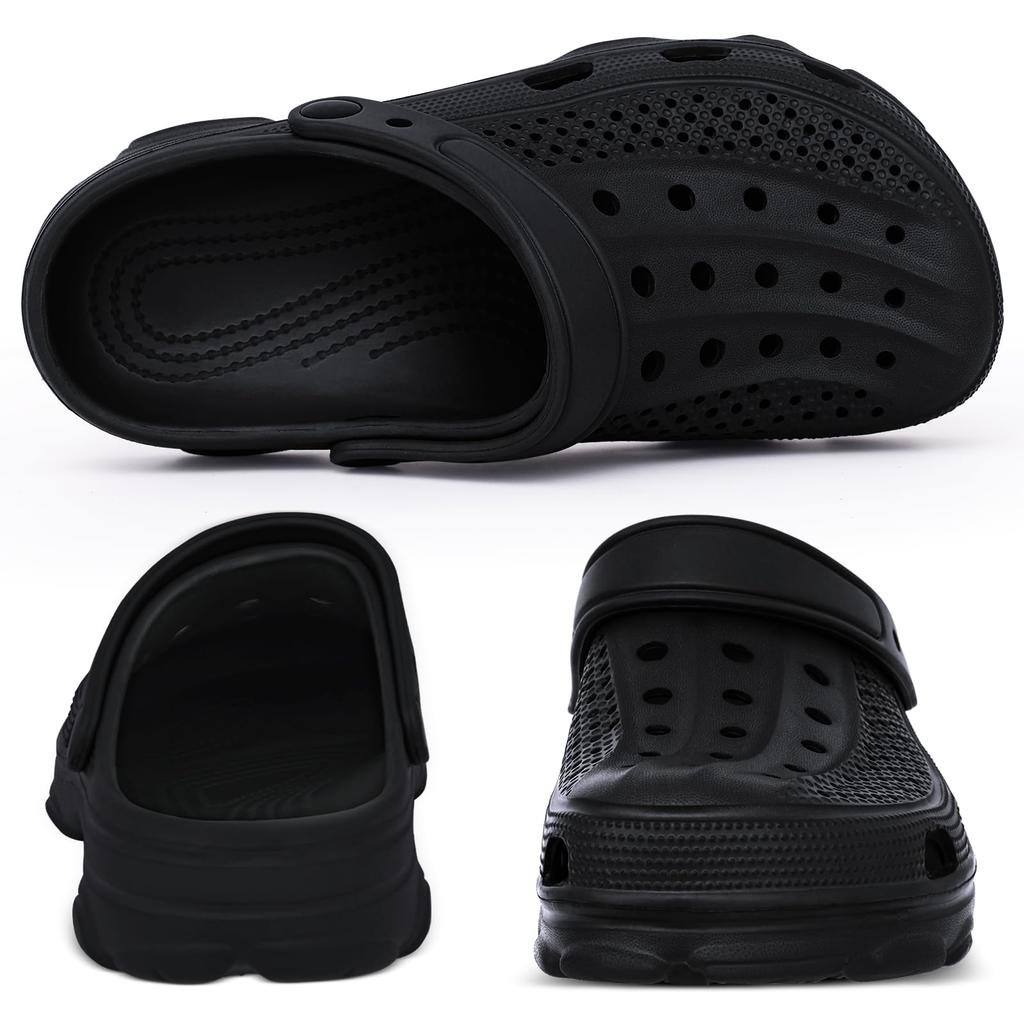 Comwarm Saboți de grădină pentru bărbați Pantofi Unisex Confort Respirabil Sandale Slip-on Pantofi de plajă la modă Sandale casual de interior/exterior pentru bărbați