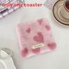 Plush Heart Shape Coasters With Modern Minimalist Design For Home Dining And Coffee Table Decor