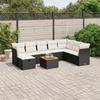VidaXL Garden Lounge Set with Cushions 9 Pcs, Patio Sofas, Patio Furniture Set, Outdoor Furniture, Black 3264759
