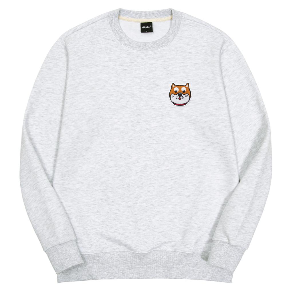 OKSTAR Shiba Inu Embroidery Patch Double-Sided Sweatshirt (Type D)