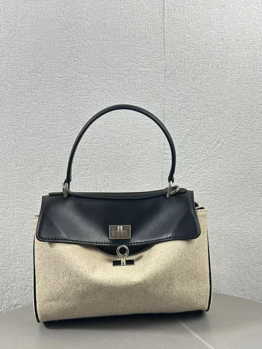 

Ткань Низи в сочетании с сумкой-тоут из коровьей кожи, стиль ленивой сумки, женская универсальная и высококачественная сумка подмышку для женщин 22.8x8.3x9.9cm aero синий