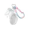 Perlen-Schleifen Schlüsselanhänger Transparente Aufbewahrungstasche Romantik Design Tasche Anhänger Schlüsselring Für Tasche Handy Geldbörse Zubehör