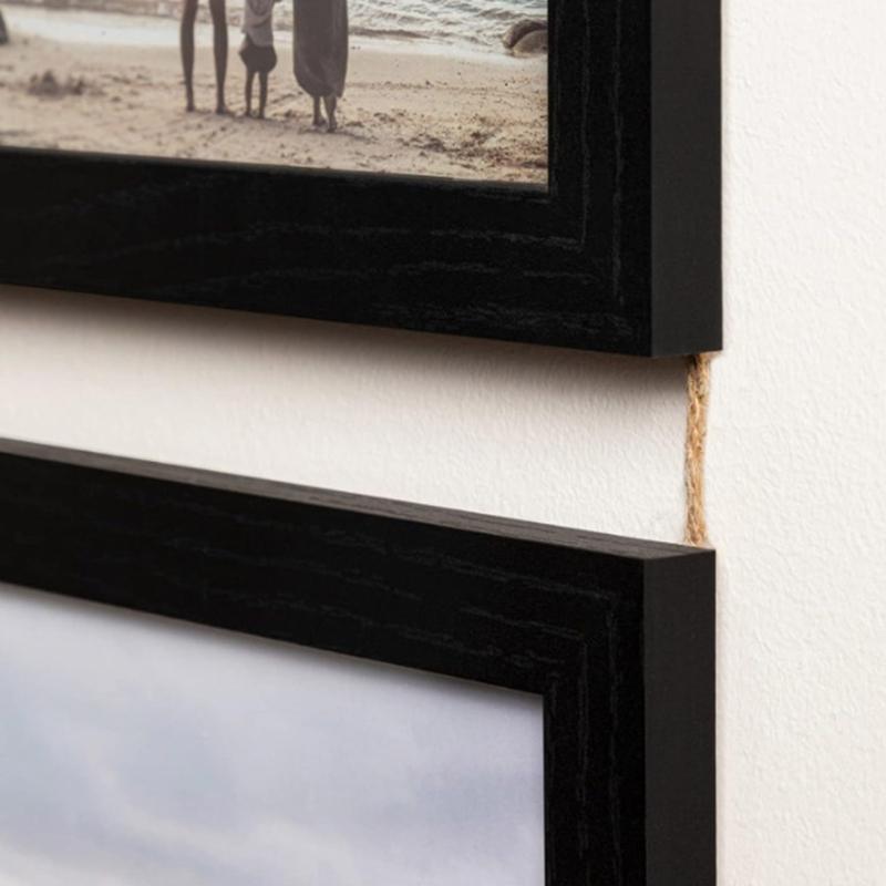 Wall Hanging Picture Frames Collage with 4Opening Casual Styles Engineered Wood Frames 4×6inch Photo Wall Mount Only