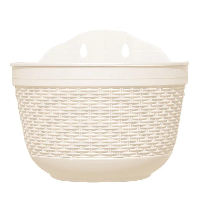 

Imitation Rattan Woven Creative Flower Pot Garden Flower Pot Flower Pot Wall Hanging Plant Planting Pot Basket Courtyard Balcony