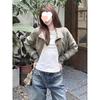 Retro American High Street Edgy Spring-Autumn Slimming Casual Jacket