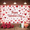 Happy Valentine's Background Valentine's Theme Love Celebration Backdrop Heart Theme Background Heart-shaped Romantic Banner
