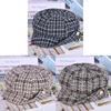 Octagonal Hat With Detachable Short Wavy Wig For Middleaged Women In Spring And Fall Seasons