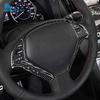 For Infiniti G25 2010-2013 G35 2007-2008 G37 2008-2013 LHD RHD Steering Wheel Button Frame Real Soft Carbon Fiber Sticker Trim