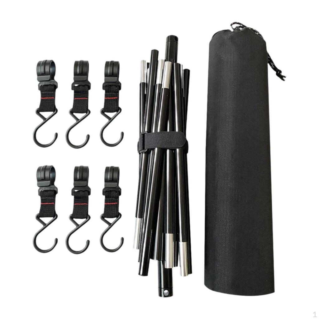 Lantern Stand Clothes Drying Portable Stable Camping Hanging Triangle Cookware Storage Rack for BBQ