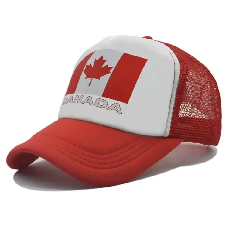 Berretto da Baseball Stampato con Bandiera USA Canada Messico, Berretto a Rete Snapback per Appassionati di Sport Calcio, Cappello da Sole per Esterno