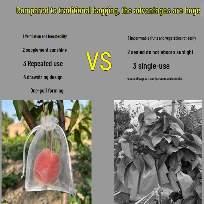 Fruit Tree Bagging: Insect & Bird Proof Mesh Covers for Strawberries, Figs, Pomegranates, Grapes, and Tomatoes