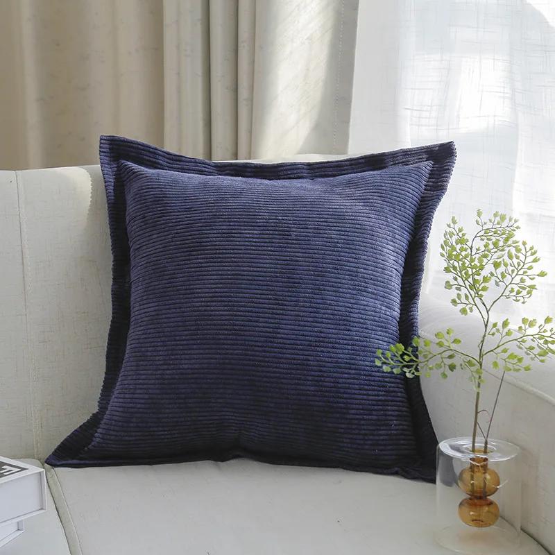 Funda de Cojín Decorativo para Sofá Moderno 30x50/45x45/50x50cm Funda de Cojín para Sofá Rayas Color Sólido Sin Relleno