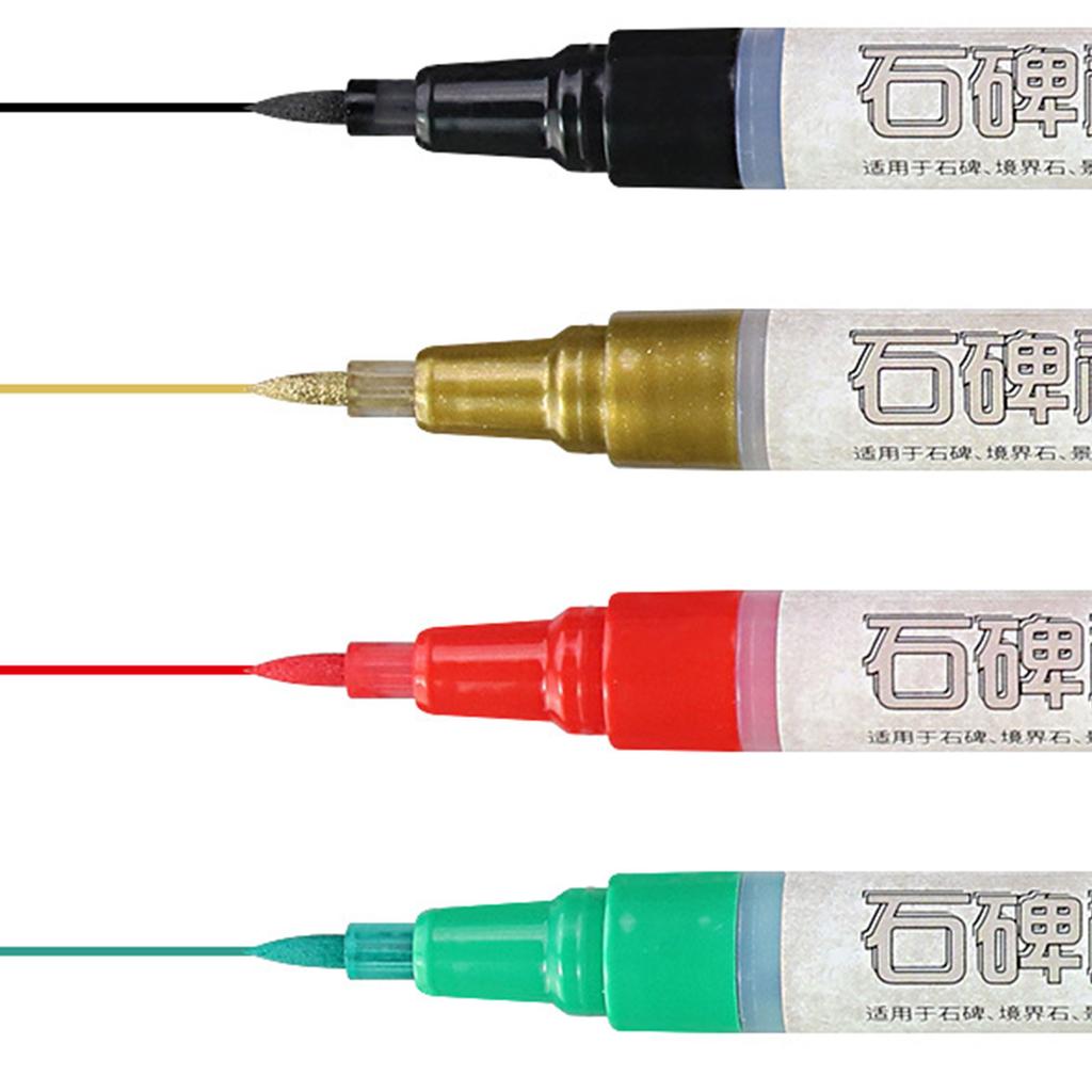 Fade Resistant Monument Paint Pen Sunproof Waterproof Stone Marker Pen For Writing Coloring On Tombstones Gravestone
