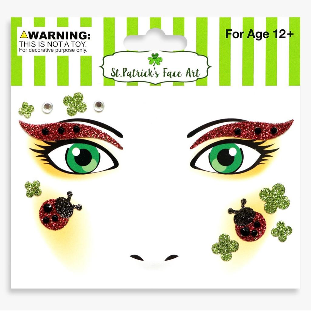 Glitter Face Art Stickers, Self-Adhesive Face Decor Decals for Halloween, Carnival, Festival and Party Makeup