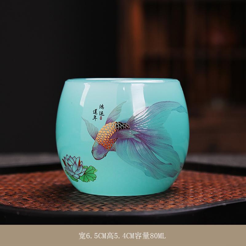 Pembe Kadın Seramik Master Home Kung Fu Çay Bardağı Tekli Yeşim Tadım Fincanı Toptan